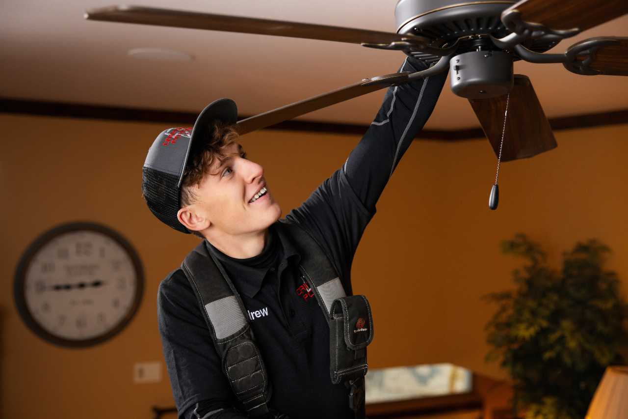 safe ceiling fan installation by Crimson Power